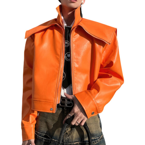 Genuine Sheepskin Biker Tassel Fringe Native American Asymmetric Leather Jacket