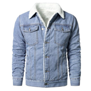 Blue Western Trucker Winter Denim Jacket