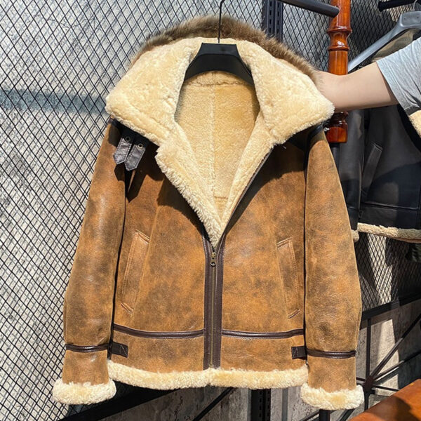 G1 Military Distressed Aviator Leather Jacket - Image 2