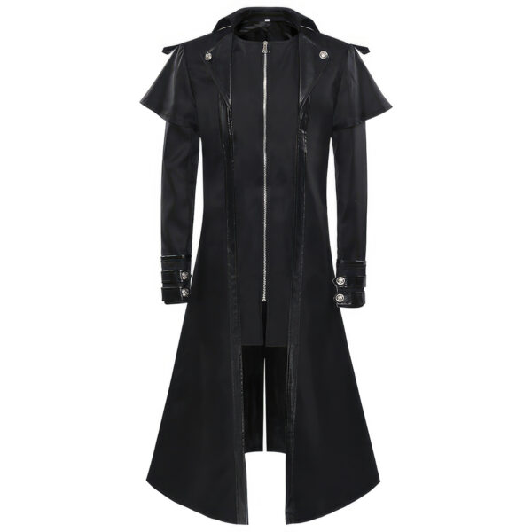 Gothic Victorin Steampunk Medieval Vintage Leather Duster