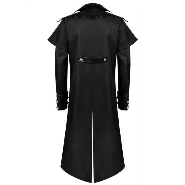 Gothic Victorin Steampunk Medieval Vintage Leather Duster - Image 2