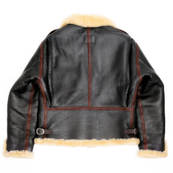 Men B6 Aviator Black Pilot Military USAF Vintage Leather Jacket - Image 2