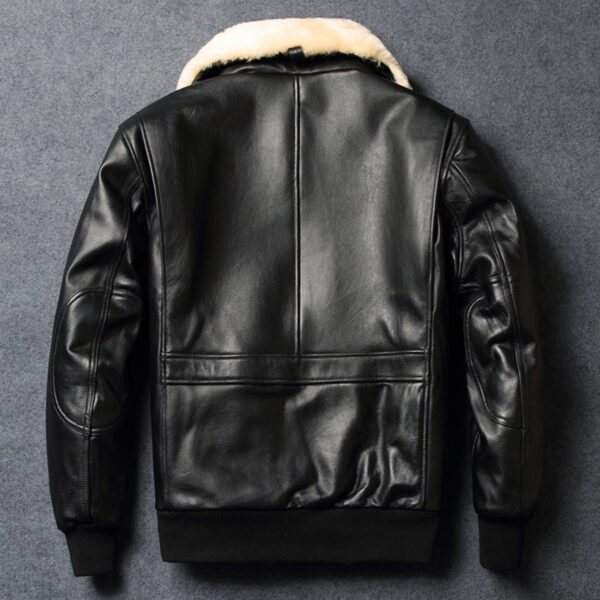Men's Air Force Pilot Bomber Leather Jacket - Image 2