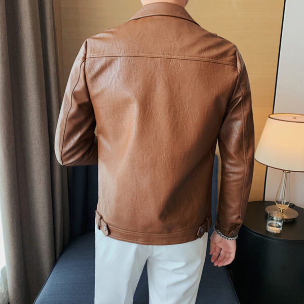 Moto Biker Asymmetric Rider Fashion Leather Jacket - Image 9
