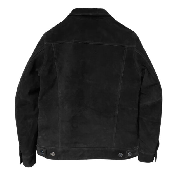Suede Classic Shirt Collar Vintage Leather Jacket - Image 2