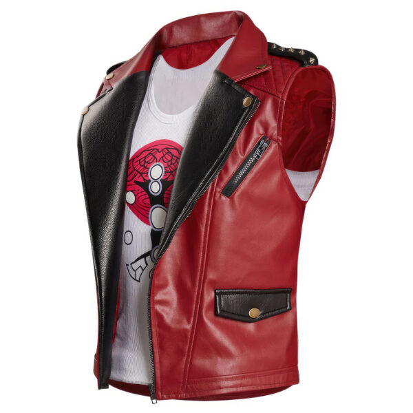 Superhero Cosplay Costume Leather Waistcoat - Image 3