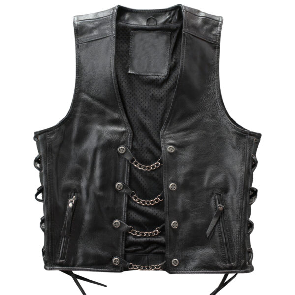 Trendy Motorcycle Street wear Punk Leather Waistcoat