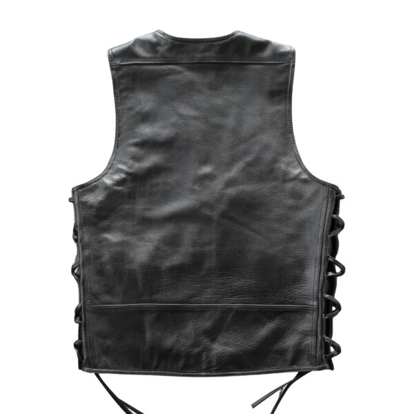 Trendy Motorcycle Street wear Punk Leather Waistcoat - Image 2
