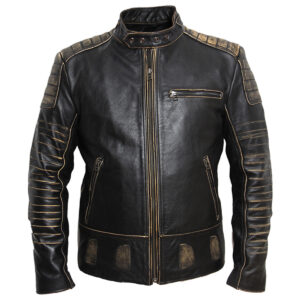 Vintage Grunge Skull Leather Biker Jacket
