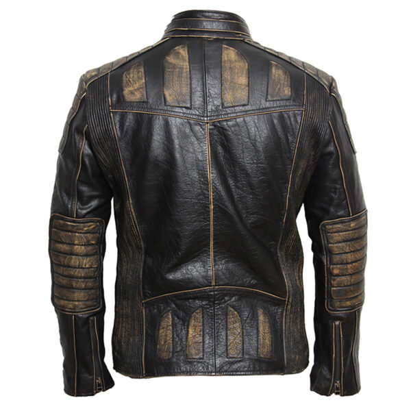 Vintage Grunge Skull Leather Biker Jacket - Image 2