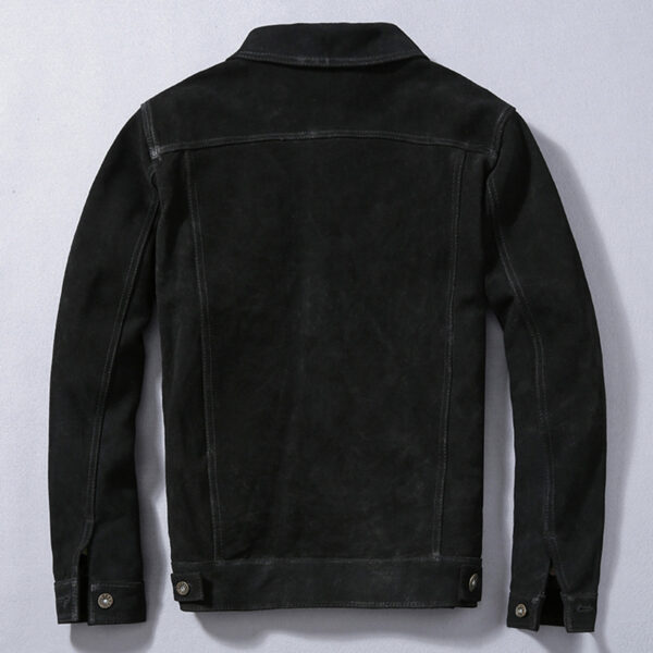 Western Trucker Suede Leather Jacket - Image 2