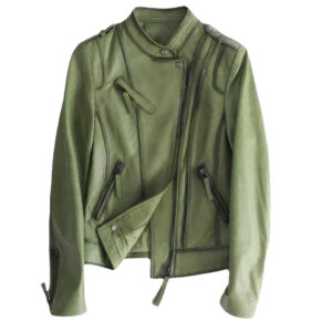 Genuine Sheepskin Multi Zipper Slim Biker Asymmetric Leather Jacket