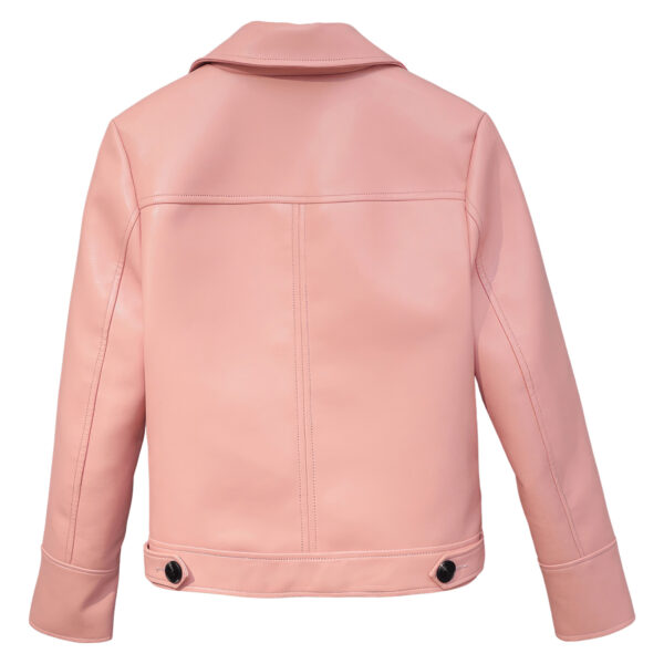 Genuine Sheepskin Shirt Motorcycle Single Breasted Leather Jacket - Image 2