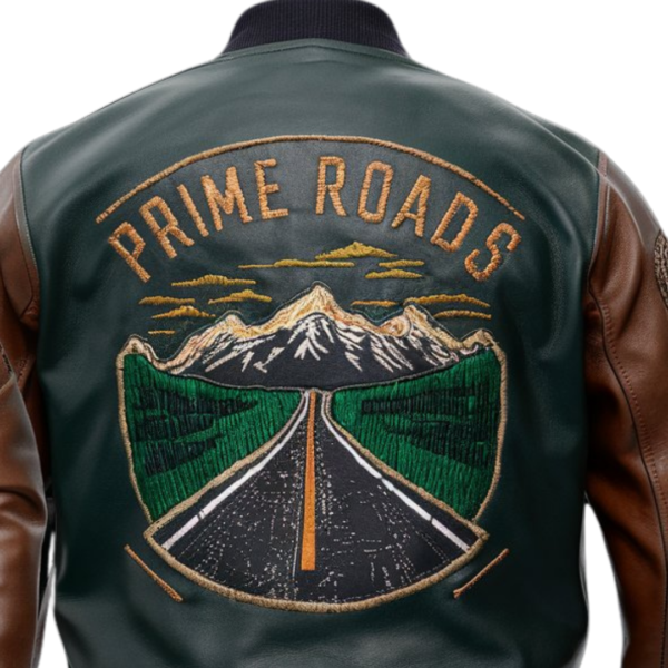 Prime Roads Forest Green Bomber Jacket - Image 2