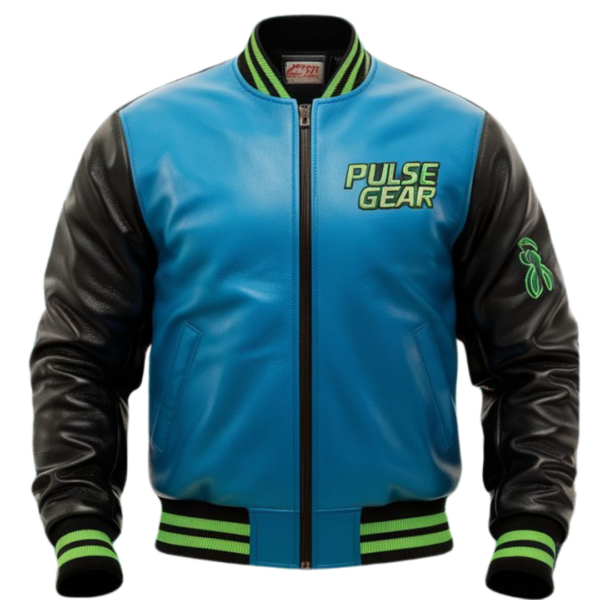 Pulse Gear Electric Blue Lightning Bomber Jacket