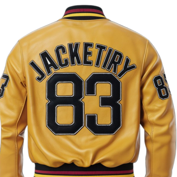 Jacketiry Bold Yellow Leather Jacket - Image 2