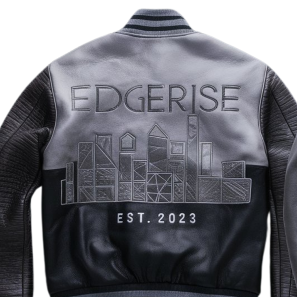 EdgeRise Geometric Leather Jacket - Image 2