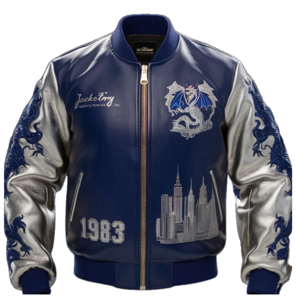 Jacketiry Dragon Embroidered Bomber Jacket
