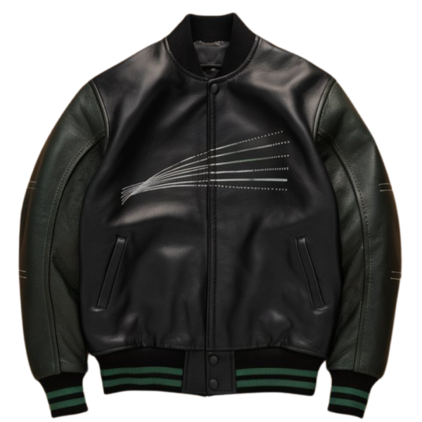 Revn Matte Black Motion Bomber Jacket