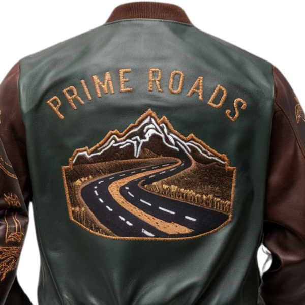 Prime Roads Forest Green Bomber Jacket - Image 2