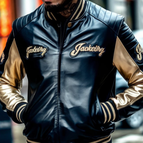 Midnight Black & Gold Unbreakable Bomber